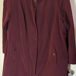 Gallery Women's Deep Burgundy Rain Coat